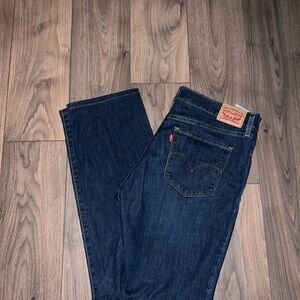 Levi's Denim 314 Shaping Straight Blue Jean Dark Wash